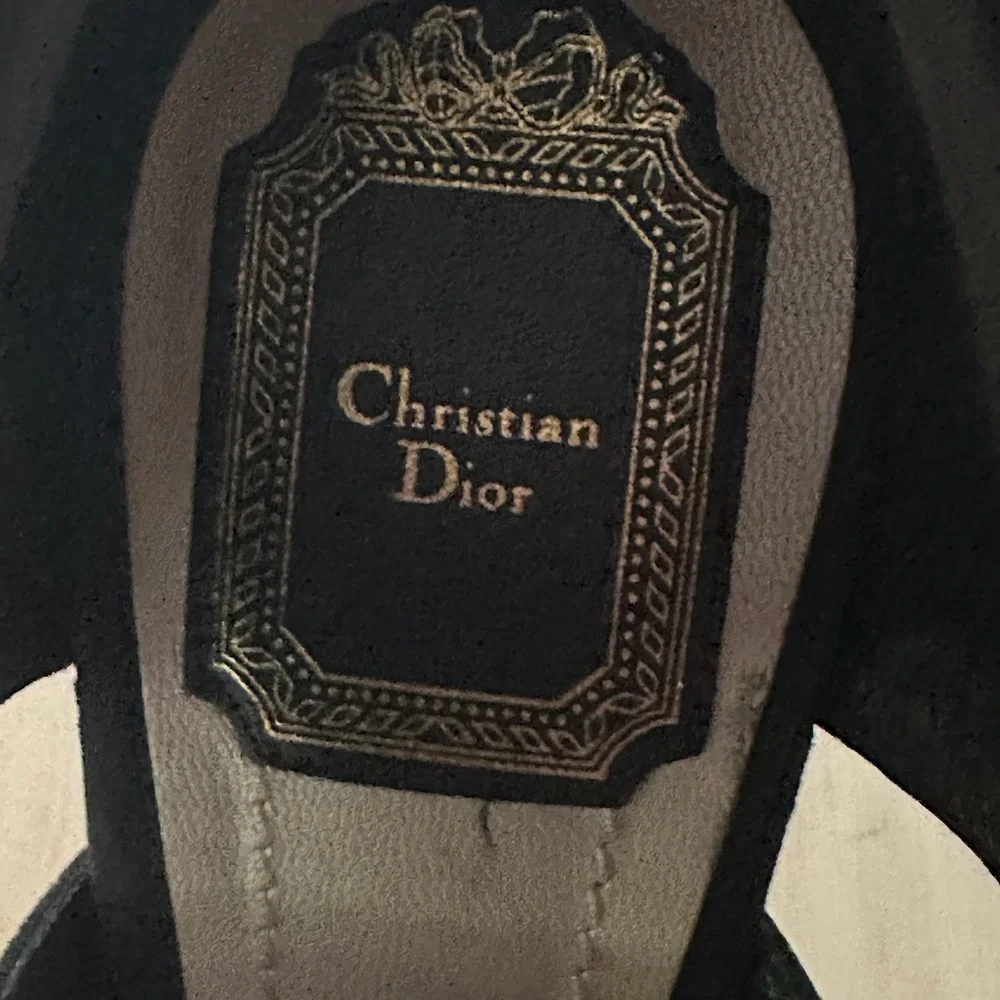 Christian Dior Heels Womens 39.5 Black Suede Lace Up Cage Stiletto Sandals Italy - Picture 3 of 8